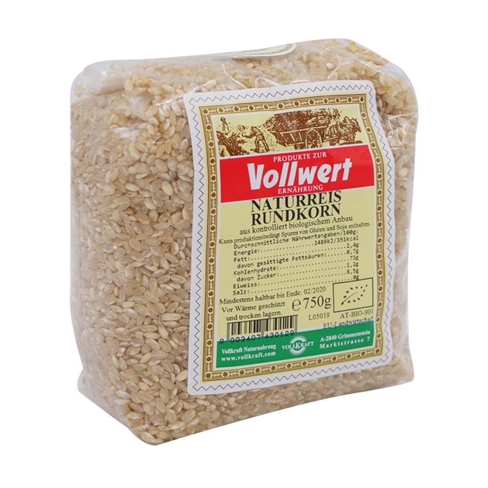 Vollkraft Naturreis rund 750 g