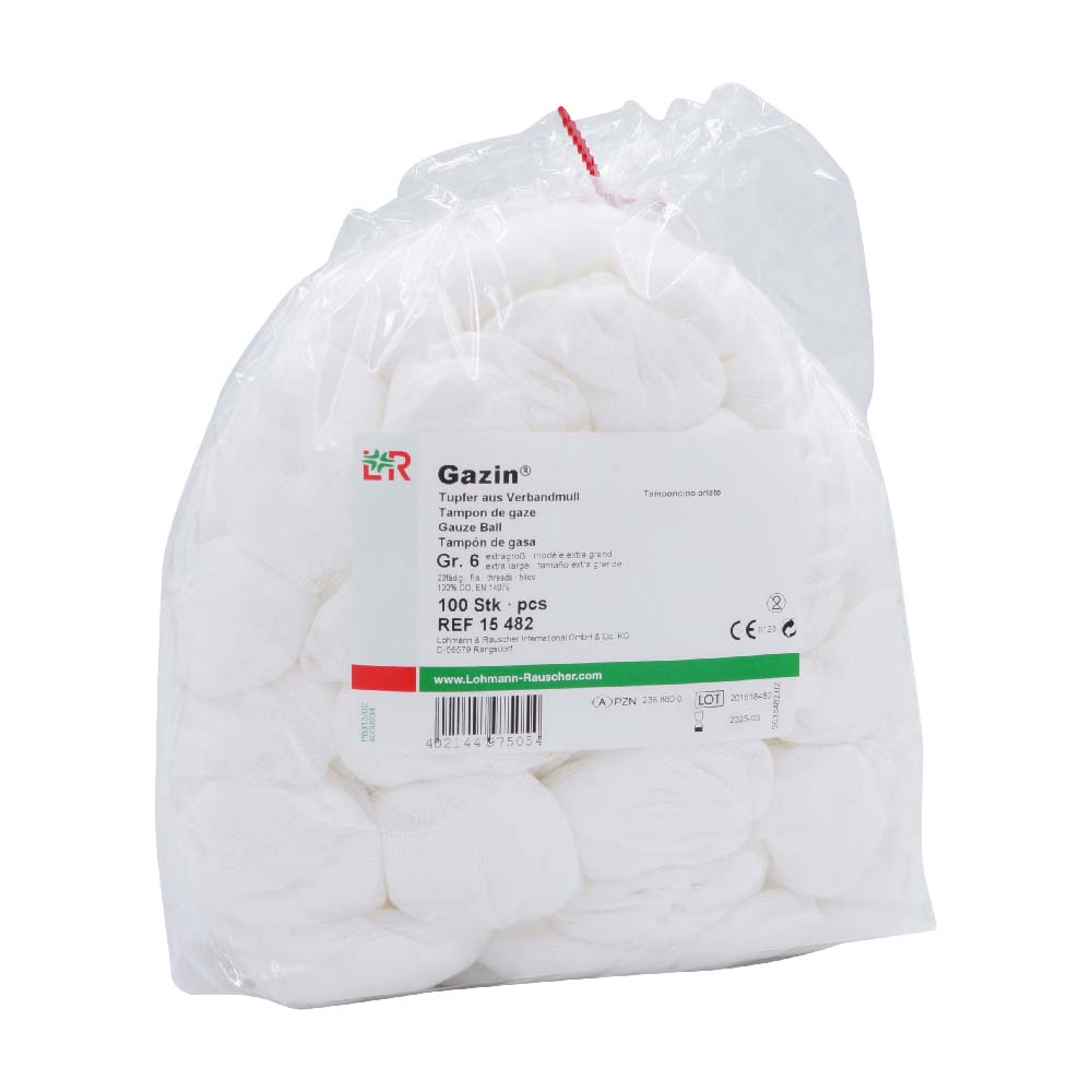 Gazin Tupfer unsteril 100 Stk. Gr. 6