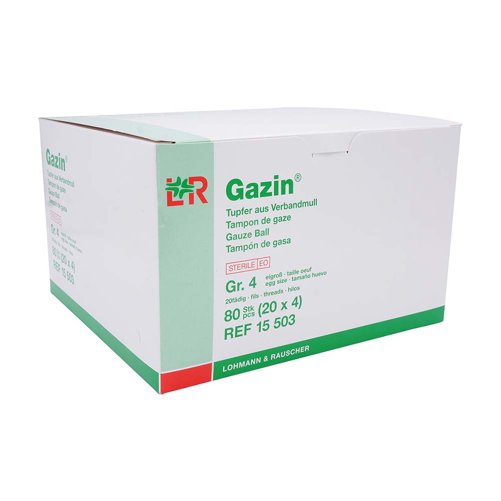 Gazin Tupfer steril Einheitsgröße Gr. 4 20 x 4 cm 80 Stk.