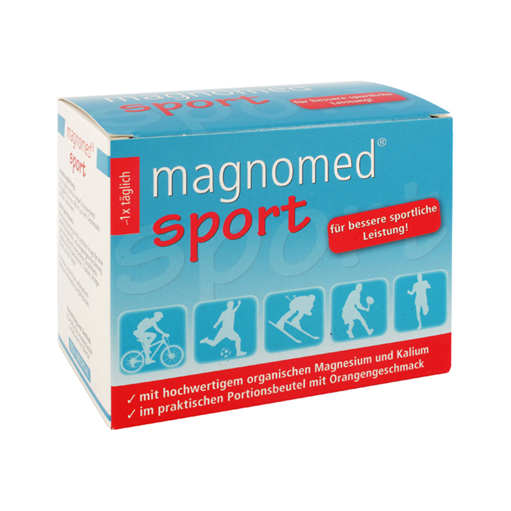 Magnomed Magnesium-Kalzium Sport Pulver Orange 7g 24 Stk.