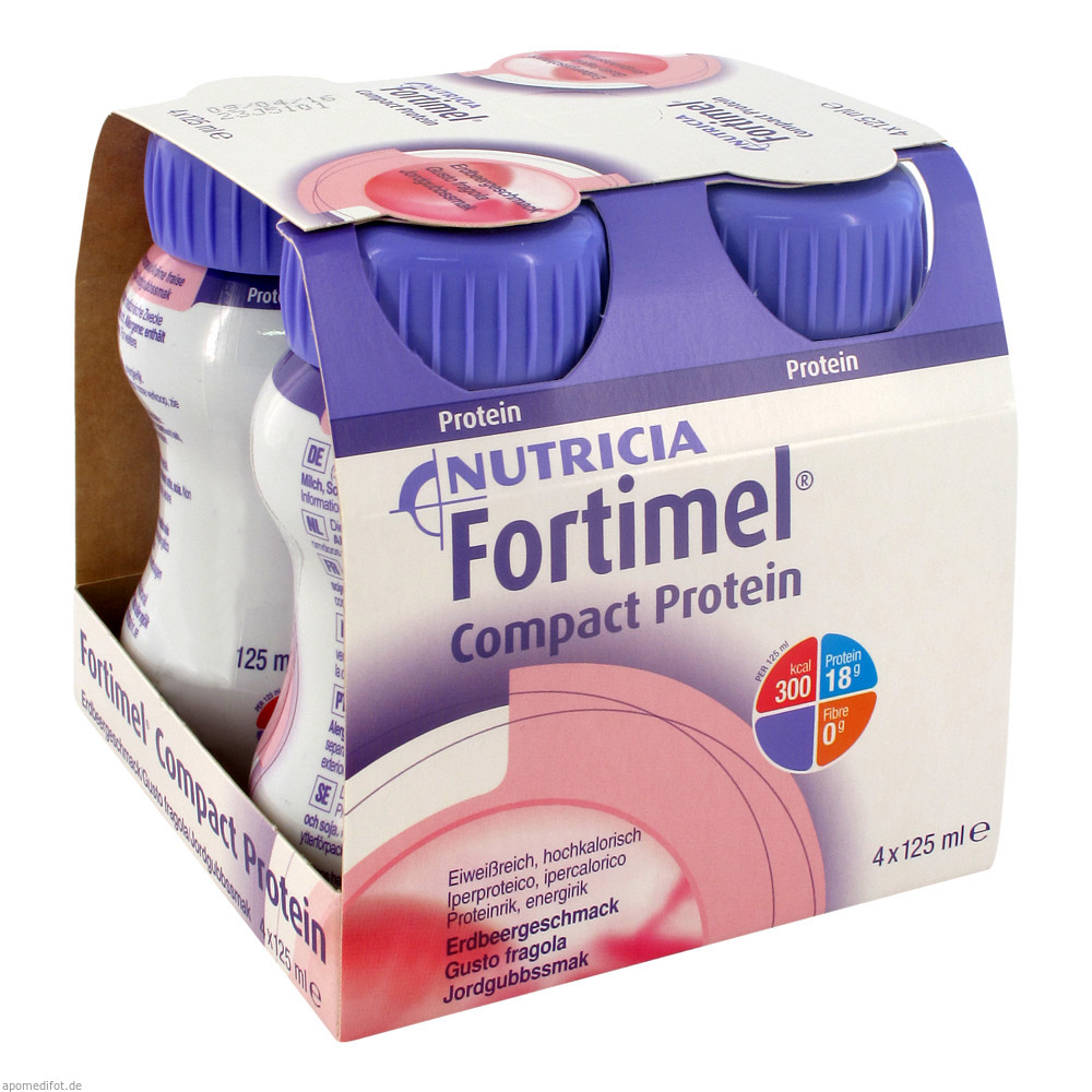 Nutricia Fortimel Compact Protein 125 4 Stk. Erdbeer