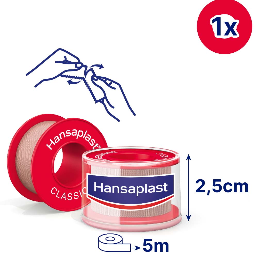 Hansaplast Classic Fix 1 Stk. 5 m x 2,50 cm