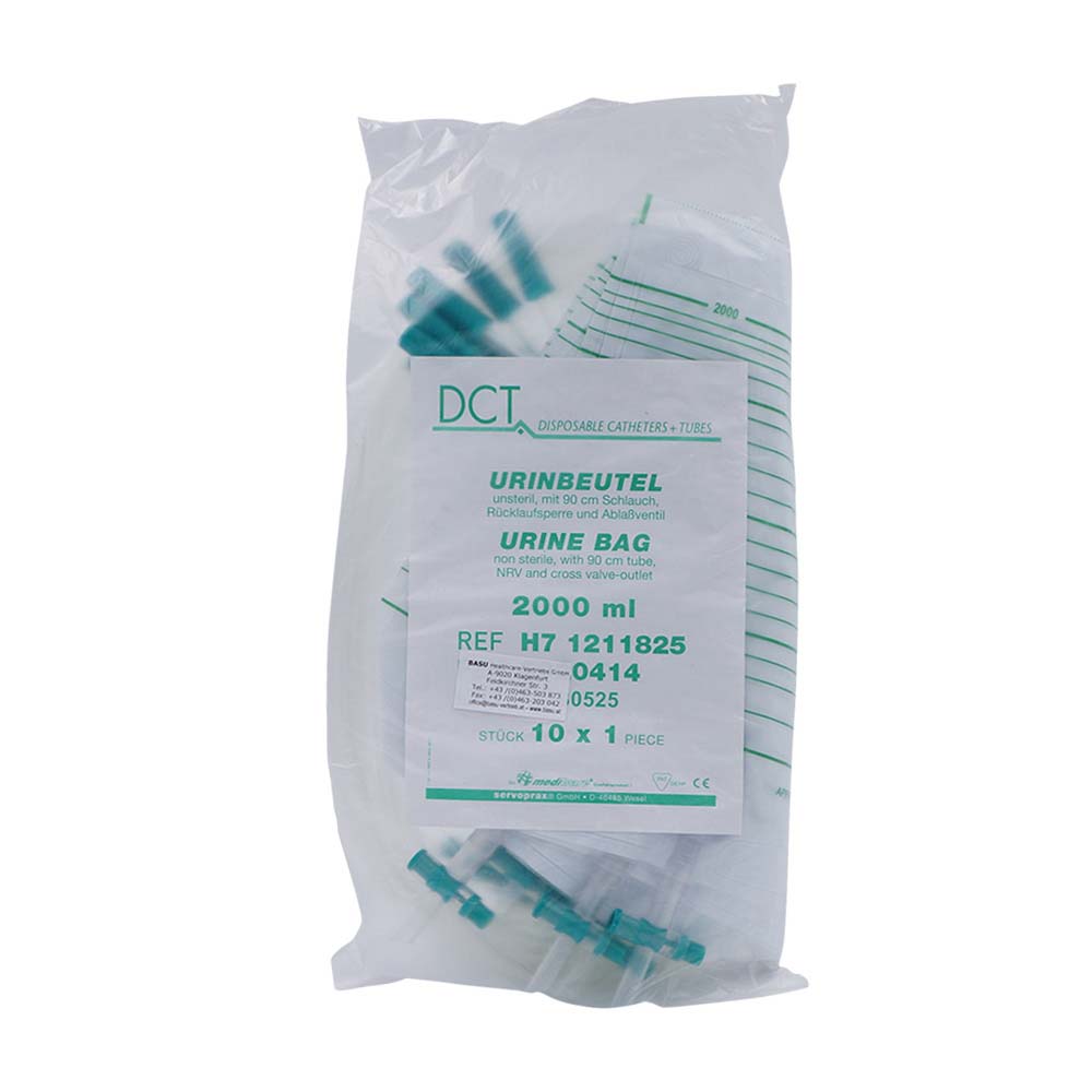 Urinbeutel BAS unsteril Schlauch + Abfluss 2L 10 Stk.