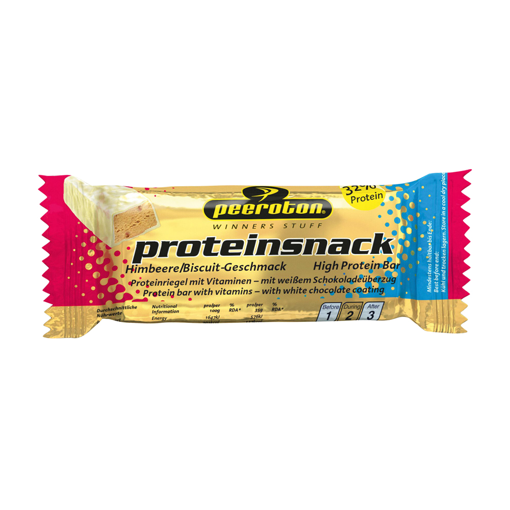 Peeroton Protein Snack 24 Stk. Himbeer/Biscuit-Geschmack