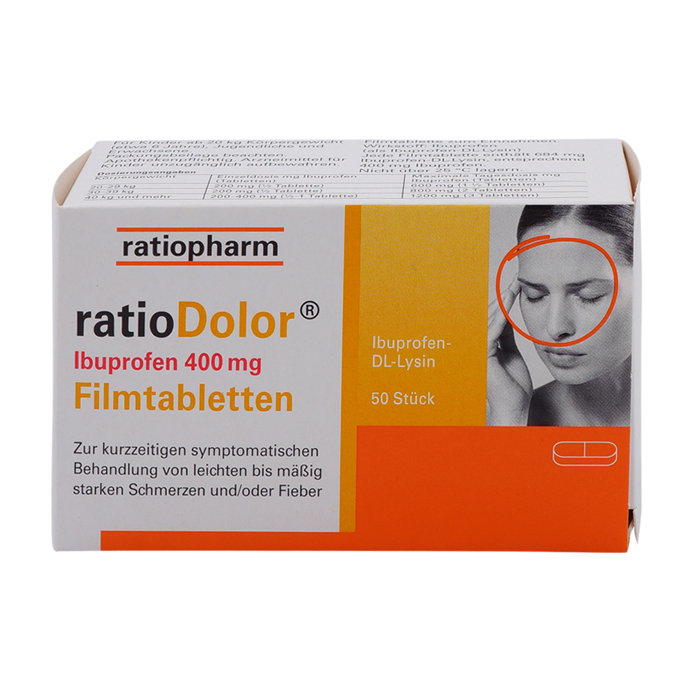 ratioDolor Ibuprofen 400 mg Filmtabletten 50 Stk.