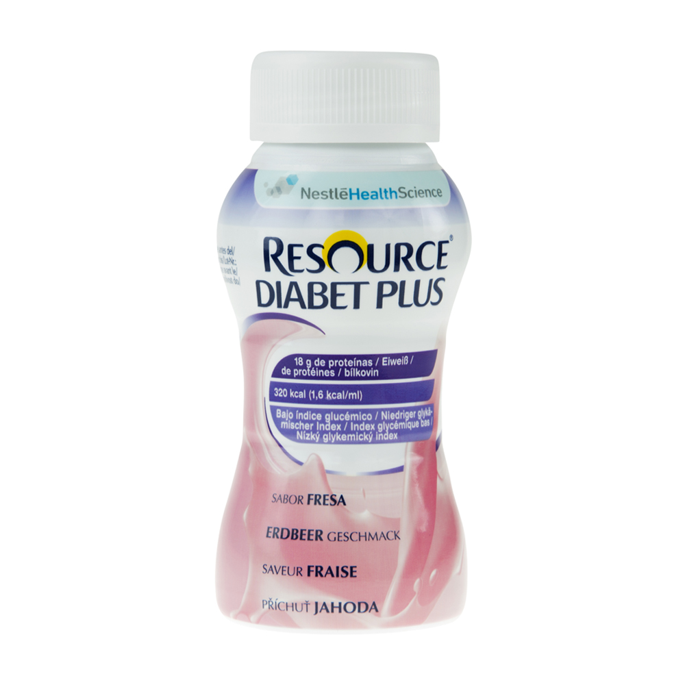 Resource Diabetes Plus 200 Erdbeer 4 Stk.