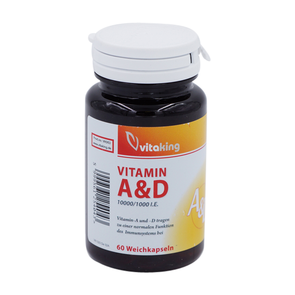Vitaking Vitamin A+D Weichkapseln 60 Stk. 1000IE