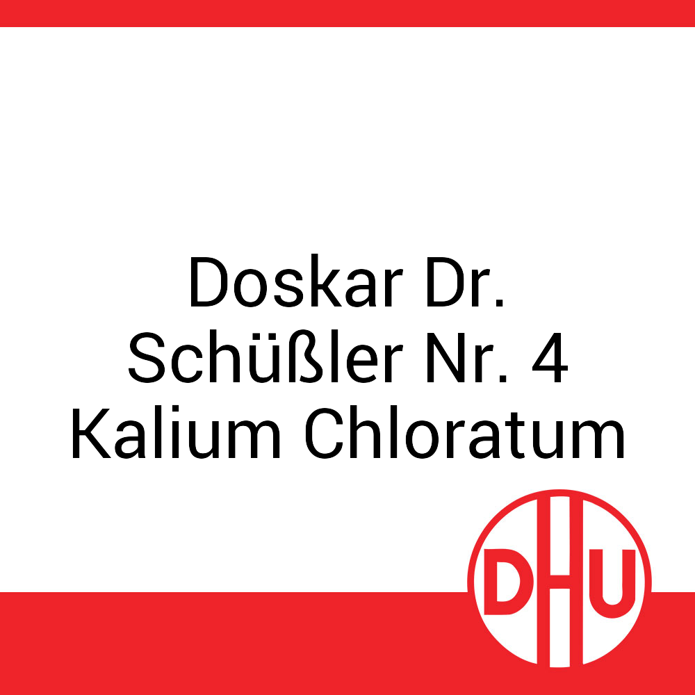 Doskar Dr. Schüßler Nr. 4 Kalium Chloratum DHU 20 g D 12 Tabletten